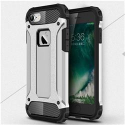 King Kong Armor Premium Shockproof Dual Layer Rugged Hard Cover for iPhone 8 / 7 (4.7 inch) - Technology Silver