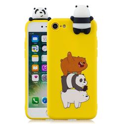 Striped Bear Soft 3D Climbing Doll Soft Case for iPhone 8 / 7 (4.7 inch)