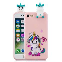 Music Unicorn Soft 3D Climbing Doll Soft Case for iPhone 8 / 7 (4.7 inch)