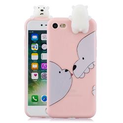 Big White Bear Soft 3D Climbing Doll Soft Case for iPhone 8 / 7 (4.7 inch)