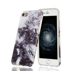 Smoke Ink Painting Marble Clear Bumper Glossy Rubber Silicone Phone Case for iPhone 8 / 7 (4.7 inch)