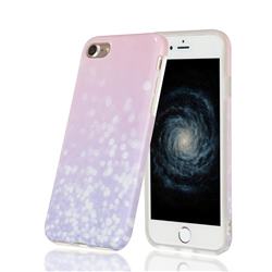 Glitter Pink Marble Clear Bumper Glossy Rubber Silicone Phone Case for iPhone 8 / 7 (4.7 inch)
