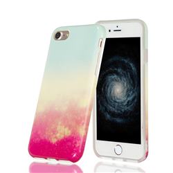 Sunset Glow Marble Clear Bumper Glossy Rubber Silicone Phone Case for iPhone 8 / 7 (4.7 inch)