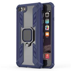 Predator Armor Metal Ring Grip Shockproof Dual Layer Rugged Hard Cover for iPhone 8 / 7 (4.7 inch) - Blue