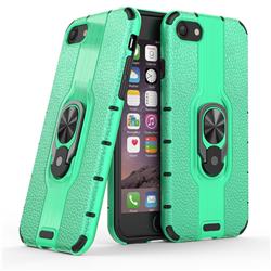 Alita Battle Angel Armor Metal Ring Grip Shockproof Dual Layer Rugged Hard Cover for iPhone 8 / 7 (4.7 inch) - Green