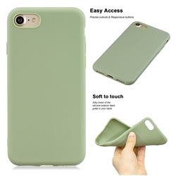 Soft Matte Silicone Phone Cover for iPhone 8 / 7 (4.7 inch) - Bean Green
