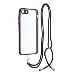 Necklace Cross-body Lanyard Strap Cord Phone Case Cover for iPhone 8 / 7 (4.7 inch) - Black