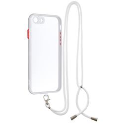 Necklace Cross-body Lanyard Strap Cord Phone Case Cover for iPhone 8 / 7 (4.7 inch) - White