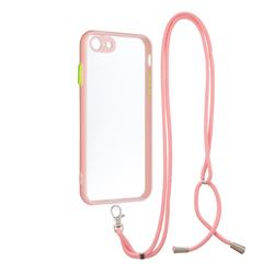 Necklace Cross-body Lanyard Strap Cord Phone Case Cover for iPhone 8 / 7 (4.7 inch) - Pink