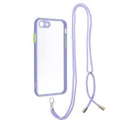 Necklace Cross-body Lanyard Strap Cord Phone Case Cover for iPhone 8 / 7 (4.7 inch) - Purple