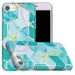 Green Glitter Painted Marble Electroplating Protective Case for iPhone 8 / 7 (4.7 inch)