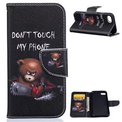 Chainsaw Bear Leather Wallet Case for iPhone 8 / 7 8G 7G (4.7 inch)