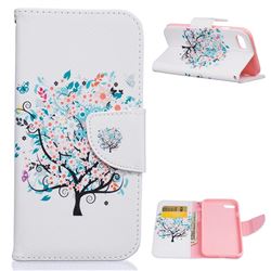 Colorful Tree Leather Wallet Case for iPhone 8 / 7 8G 7G (4.7 inch)