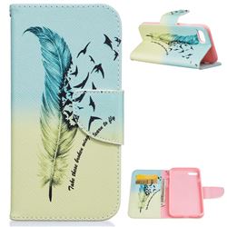 Feather Bird Leather Wallet Case for iPhone 8 / 7 8G 7G (4.7 inch)