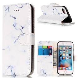 Soft White Marble PU Leather Wallet Case for iPhone 8 / 7 8G 7G (4.7 inch)