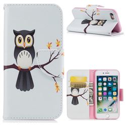 Owl on Tree Leather Wallet Case for iPhone 8 / 7 8G 7G(4.7 inch)