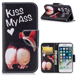 Lovely Pig Ass Leather Wallet Case for iPhone 8 / 7 8G 7G(4.7 inch)
