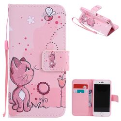 Cats and Bees PU Leather Wallet Case for iPhone 8 / 7 8G 7G(4.7 inch)