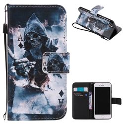 Skull Magician PU Leather Wallet Case for iPhone 8 / 7 8G 7G(4.7 inch)