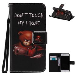 Angry Bear PU Leather Wallet Case for iPhone 8 / 7 8G 7G(4.7 inch)