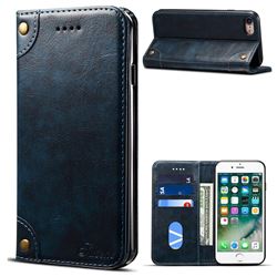 Suteni Retro Classic Minimalist PU Leather Wallet Phone Case for iPhone 8 / 7 (4.7 inch) - DarkBlue