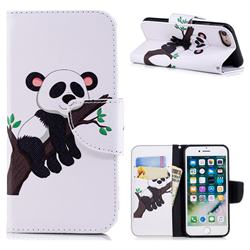Tree Panda Leather Wallet Case for iPhone 8 / 7 (4.7 inch)