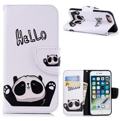 Hello Panda Leather Wallet Case for iPhone 8 / 7 (4.7 inch)