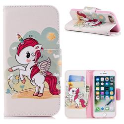 Cloud Star Unicorn Leather Wallet Case for iPhone 8 / 7 (4.7 inch)
