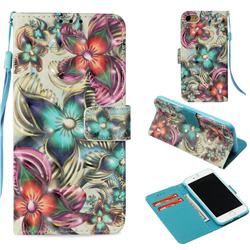 Kaleidoscope Flower 3D Painted Leather Wallet Case for iPhone 8 / 7 (4.7 inch)