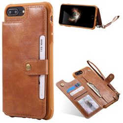 Retro Aristocratic Demeanor Anti-fall Leather Phone Back Cover for iPhone 8 / 7 (4.7 inch) - Brown