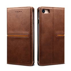 Suteni Slim Magnet Leather Wallet Flip Cover for iPhone 8 / 7 (4.7 inch) - Brown