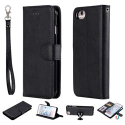 Retro Greek Detachable Magnetic PU Leather Wallet Phone Case for iPhone 8 / 7 (4.7 inch) - Black