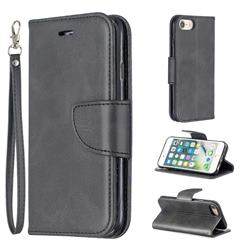 Classic Sheepskin PU Leather Phone Wallet Case for iPhone 8 / 7 (4.7 inch) - Black