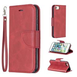 Classic Sheepskin PU Leather Phone Wallet Case for iPhone 8 / 7 (4.7 inch) - Red