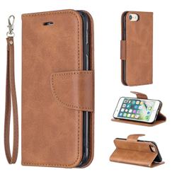 Classic Sheepskin PU Leather Phone Wallet Case for iPhone 8 / 7 (4.7 inch) - Brown