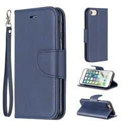 Classic Sheepskin PU Leather Phone Wallet Case for iPhone 8 / 7 (4.7 inch) - Blue