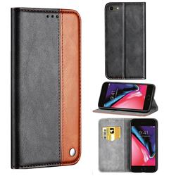 Classic Business Ultra Slim Magnetic Sucking Stitching Flip Cover for iPhone 8 / 7 (4.7 inch) - Brown