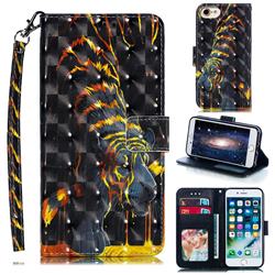 Tiger Totem 3D Painted Leather Phone Wallet Case for iPhone 8 / 7 (4.7 inch)