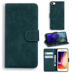 Retro Classic Skin Feel Leather Wallet Phone Case for iPhone 8 / 7 (4.7 inch) - Green