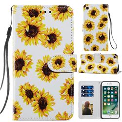Sunflower Smooth Leather Phone Wallet Case for iPhone 8 / 7 (4.7 inch)