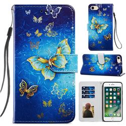Phnom Penh Butterfly Smooth Leather Phone Wallet Case for iPhone 8 / 7 (4.7 inch)