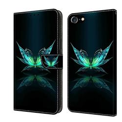 Reflection Butterfly Crystal PU Leather Protective Wallet Case Cover for iPhone 8 / 7 (4.7 inch)