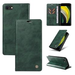 YIKATU Litchi Card Magnetic Automatic Suction Leather Flip Cover for iPhone 8 / 7 (4.7 inch) - Green