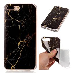 Black Gold Soft TPU Marble Pattern Case for iPhone 8 Plus / 7 Plus 8P 7P (5.5 inch)