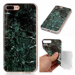 Dark Green Soft TPU Marble Pattern Case for iPhone 8 Plus / 7 Plus 8P 7P (5.5 inch)