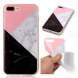 Tricolor Soft TPU Marble Pattern Case for iPhone 8 Plus / 7 Plus 8P 7P (5.5 inch)