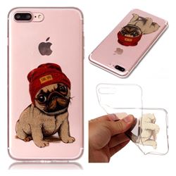 Pugs Dog Super Clear Flash Powder Shiny Soft TPU Back Cover for iPhone 8 Plus / 7 Plus 8P 7P(5.5 inch)