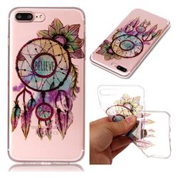 Flower Wind Chimes Super Clear Flash Powder Shiny Soft TPU Back Cover for iPhone 8 Plus / 7 Plus 8P 7P(5.5 inch)