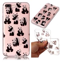 Naughty Panda Super Clear Flash Powder Shiny Soft TPU Back Cover for iPhone 8 Plus / 7 Plus 8P 7P(5.5 inch)