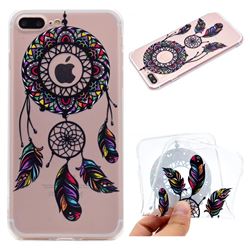 Feather Black Wind Chimes Super Clear Soft TPU Back Cover for iPhone 8 Plus / 7 Plus 7P(5.5 inch)